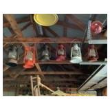 (6) Vintage Oil Lanterns