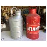 (2) Vintage Oil Lube Jugs