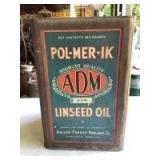 Vintage pol-Mer-Ik Linseed Oil Tin