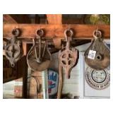 (4) Vintage Pullies