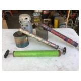 (4) Vintage Sprayer Garden Dusters & Hanging Owl