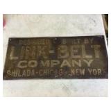Porcelain Link Belt Sign
