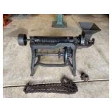 Belt drive grinder with chain drive