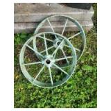 Pair of cart wheels