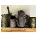 4 Misc oil cans