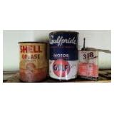 3 misc oil cans