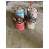 (4) Vintage Gas Cans