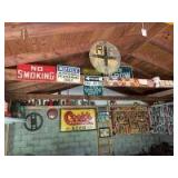 Vintage Signs, coasters, and more