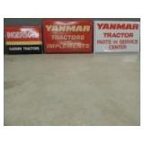 Yanmar/Ingersoll (3)-sets of dealership sign plastic skins for double-sided lighted signs