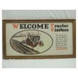 Case  framed cardboard dealer welcome sign