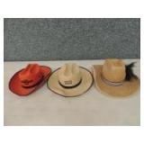 (3)-Case cowboy hats