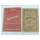(2)-Minnesota Machines implement Repair Parts Catalog & Price List