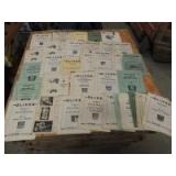 Large Oliver implement Operating/Parts Book lot