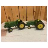 1/16 Scale Customized Ertl John Deere (2)-wide front pulling tractors