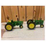 1/16 Scale Ertl John Deere (2)-FFA Edition narrow front tractors