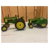 1/16 Scale Ertl John Deere (2)-Two-Cylinder Club wide front tractors
