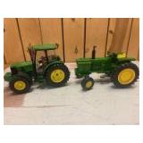 1/16 Scale Ertl John Deere (2)-Special Edition wide front tractors w/front weights