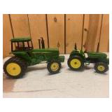 1/16 Scale Ertl John Deere (2)-MFWD tractors w/front weights