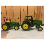 1/16 Scale Ertl John Deere (2)-Special Edition wide front tractors w/front weights