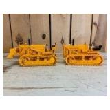1/16 Scale Ertl John Deere (2)-industrial crawlers w/radiator guard
