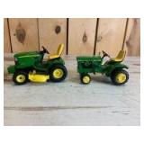 1/16 Scale Ertl John Deere (2)-lawn & garden tractors