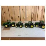 1/32 Scale Ertl/RC2 John Deere (4)-tractors