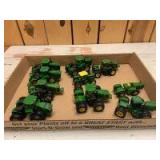 1/64 Scale Ertl/TOMY John Deere (10)-4WD tractors