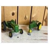 1/16 Scale NB&K Custom/Dingman Custom (?) John Deere (2)-tractors on rubber w/fenders