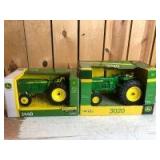 1/16 Scale Ertl/TOMY John Deere (2)-wide front tractors w/fenders