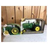 1/16 Scale Ertl John Deere (2)-wide front tractors w/fenders