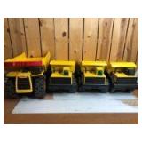 (4)-Tonka dump trucks