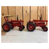 1/16 Scale Ertl International Harvester (2)-wide front tractors w/fenders