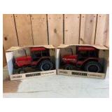 1/16 Scale Ertl Case IH (2)-Maxxum tractors w/front weights
