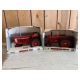 1/16 Scale Ertl Farmall/International (2)-diesel tractors w/fenders