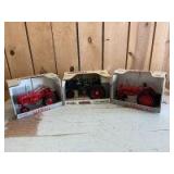 1/16 Scale Ertl Farmall (3)-tractors on rubber