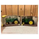 1/16 Scale Ertl John Deere (2)-tractors w/fenders