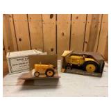 1/16 Scale Ertl/Spec Cast John Deere (2)-industrial wide front tractors w/fenders
