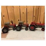 Various Scale Ertl/Scale Models Massey Ferguson (3)-tractors