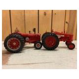 1/16 Scale Customized Ertl McCormick/Farmall (2)-wide front tractors w/fenders