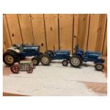 Various Scale Ertl Ford/Fordson (4)-wide front tractors