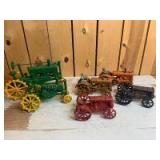 Various Scale Reproduction (6)-cast iron tractors on steel