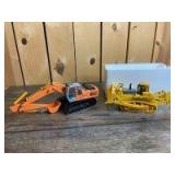 Various Scale ROS/Shinsei (?) (2)-construction machines w/die-cast tracks