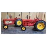 1/16 Scale Ertl Massey Harris (2)-Collector Edition wide front tractors w/fenders