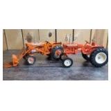 1/16 Scale Spec Cast Allis Chalmers (2)-Collector Edition wide front tractors w/fenders