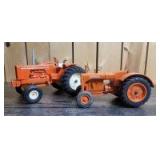 1/16 Scale Ertl/Spec Cast Allis Chalmers (2)-wide front tractors w/fenders