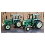 1/16 Scale Ertl Oliver/White-Oliver (2)-wide front tractors w/Hiniker 1300 cabs