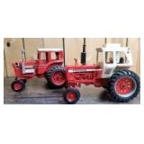 1/16 Scale Ertl International Harvester (2)-wide front tractors w/cabs