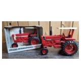 1/16 Scale Ertl International Harvester (2)-"66" Series Special Edition wide front tractors w/ROPS canopy