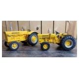 1/16 Scale Ertl International Harvester (2)-industrial wide front tractors w/fenders