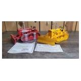 1/16 Scale Ertl International Harvester (2)-crawlers w/front blade